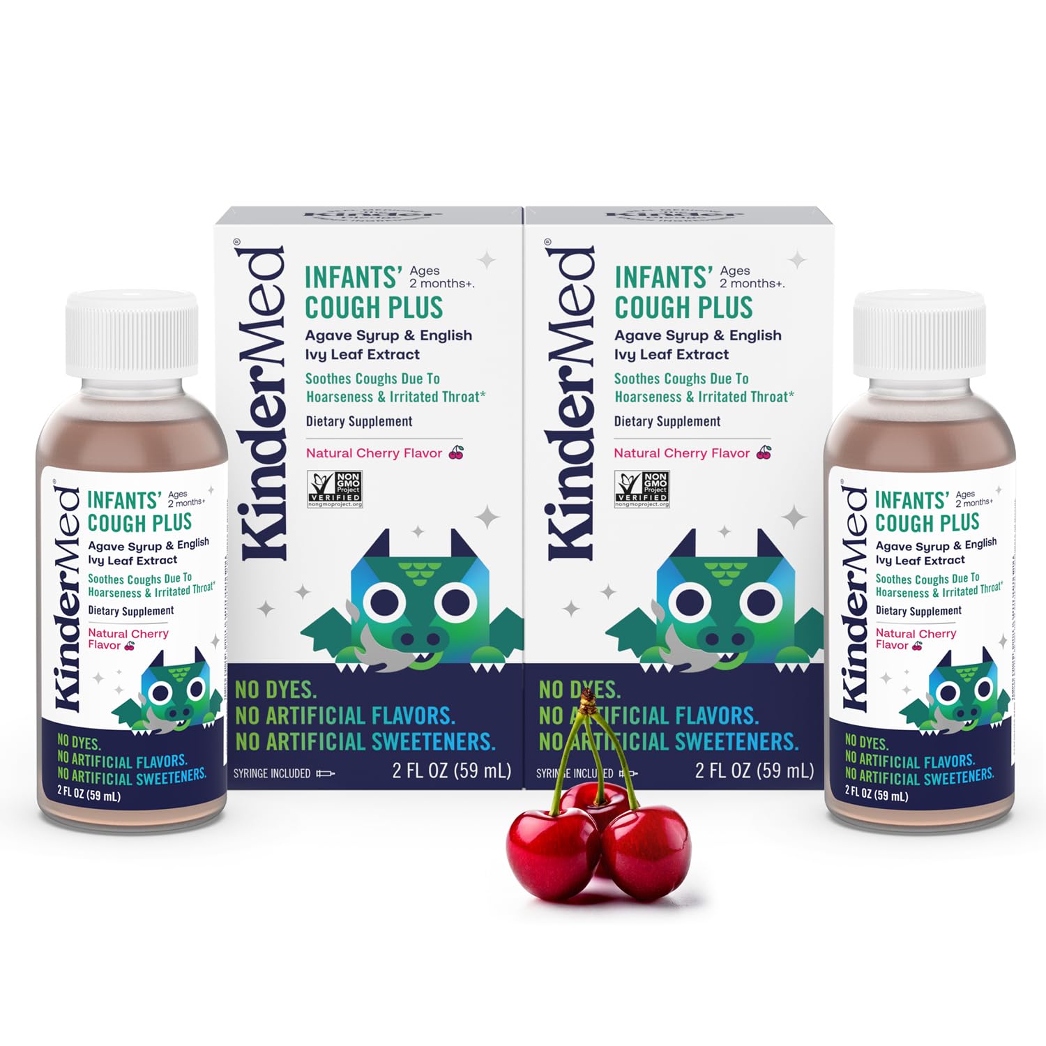 KinderMed Infants' Daytime Cough Plus, Cherry Flavor, 2 FL OZ