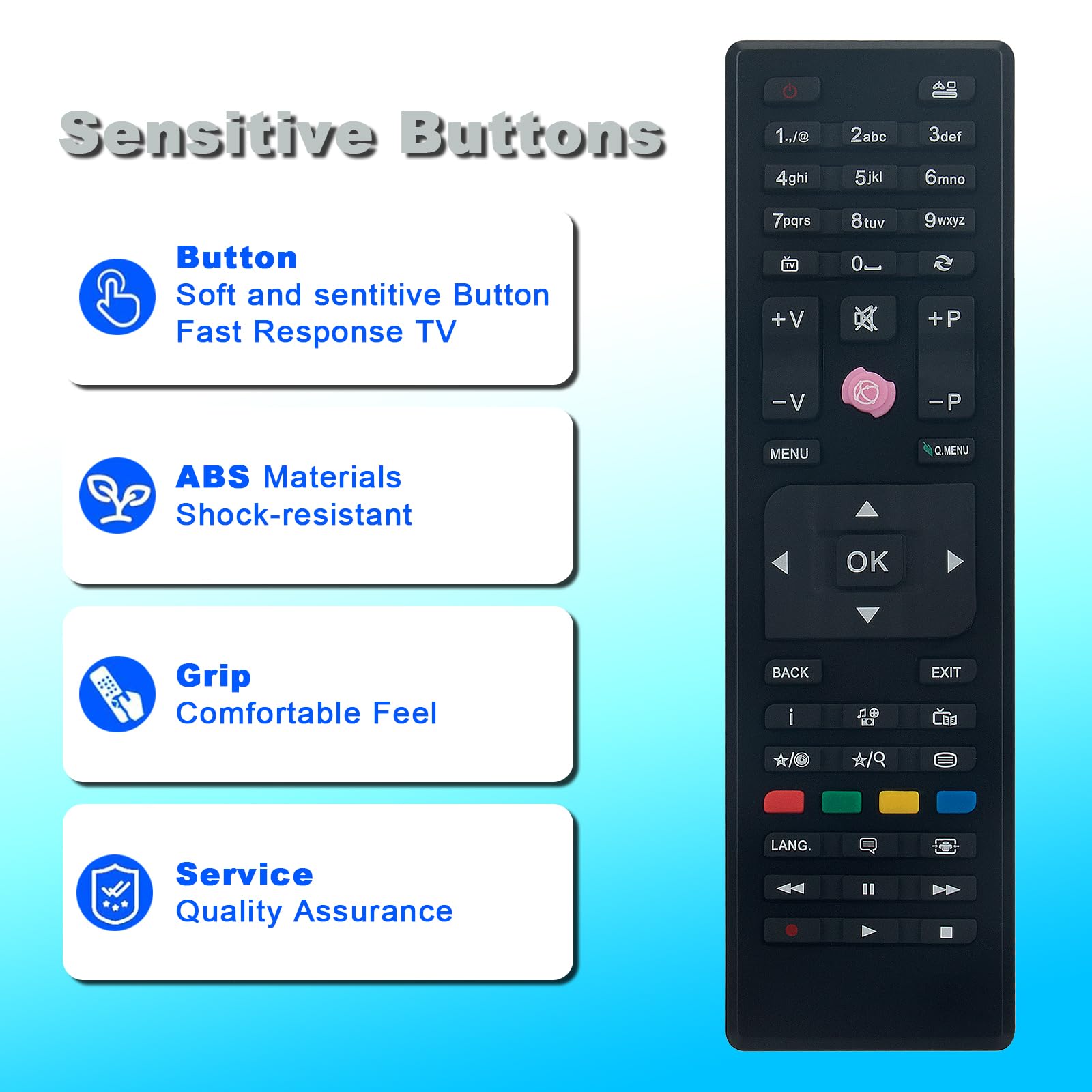 Télécommande Remplacement Pour Selecline TV - Compatible Modèles 19182, 20265, 22182, 22284, 43S18SW, Etc.