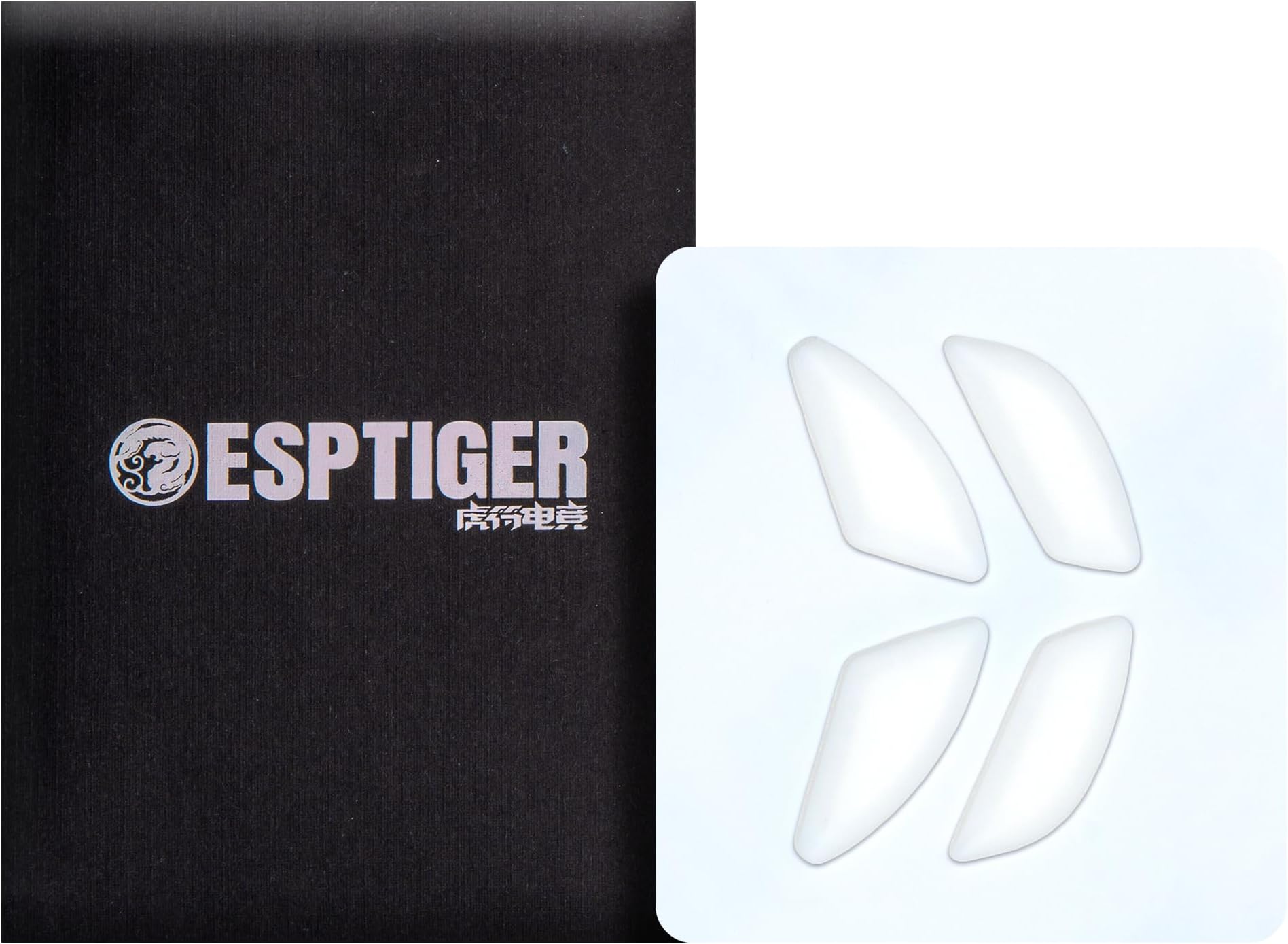 Gaming Mouse Skates ICE - V2 Skates for FinalMouse SL12/UL2/Cape Town Mouse Feet 2.5D Edge Treatment Smooth PTFE Material 3M Adhesive - White