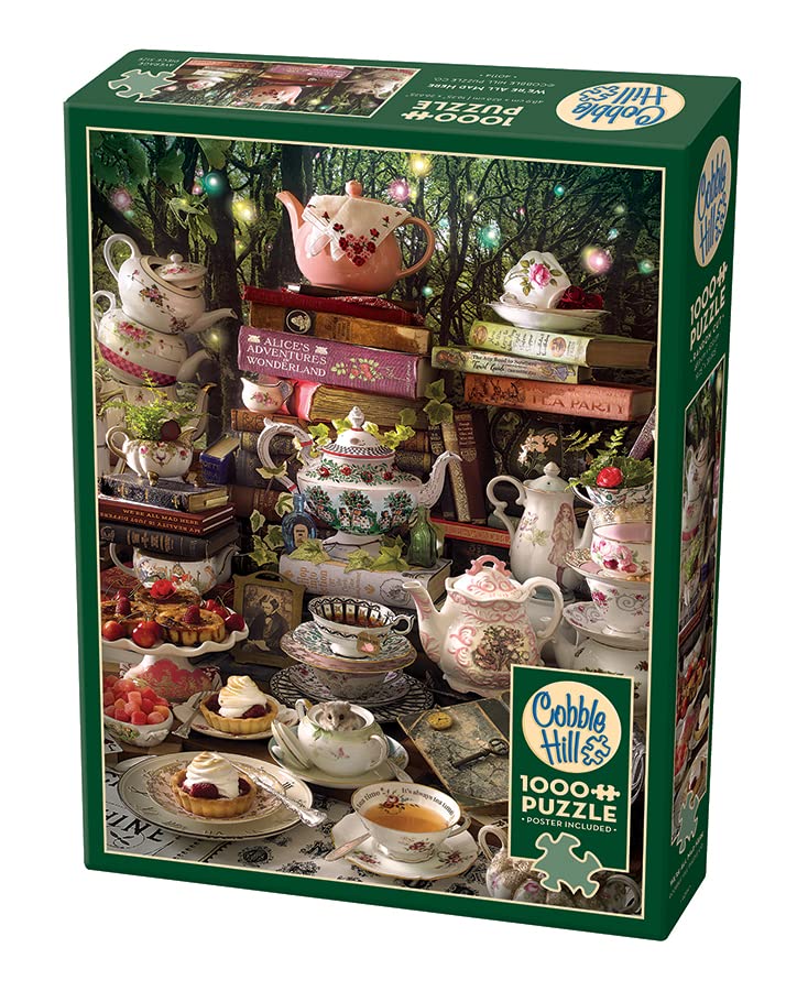 Cobble Hill 1000 Piece Puzzle - We're All Mad Here - Sample Poster Included - Image 4