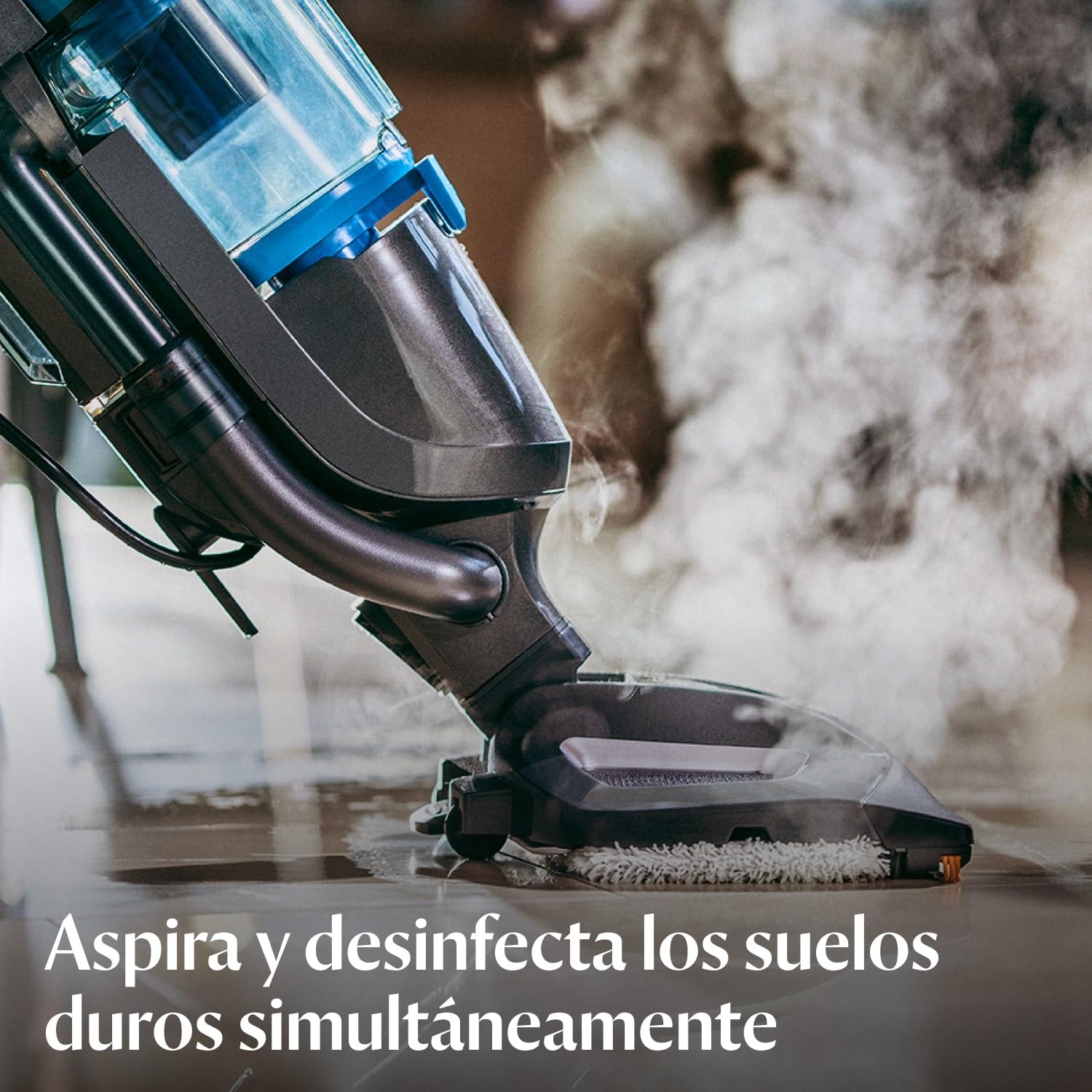 BISSELL Vac & Steam Titanium, Aspirador y Limpiador a Vapor 2 en 1, Para Suelos Duros, Baldosas, Suelos de Madera, Función de Control de Vapor, Libre de Suciedad y Gérmenes, 81 dB, 1977N