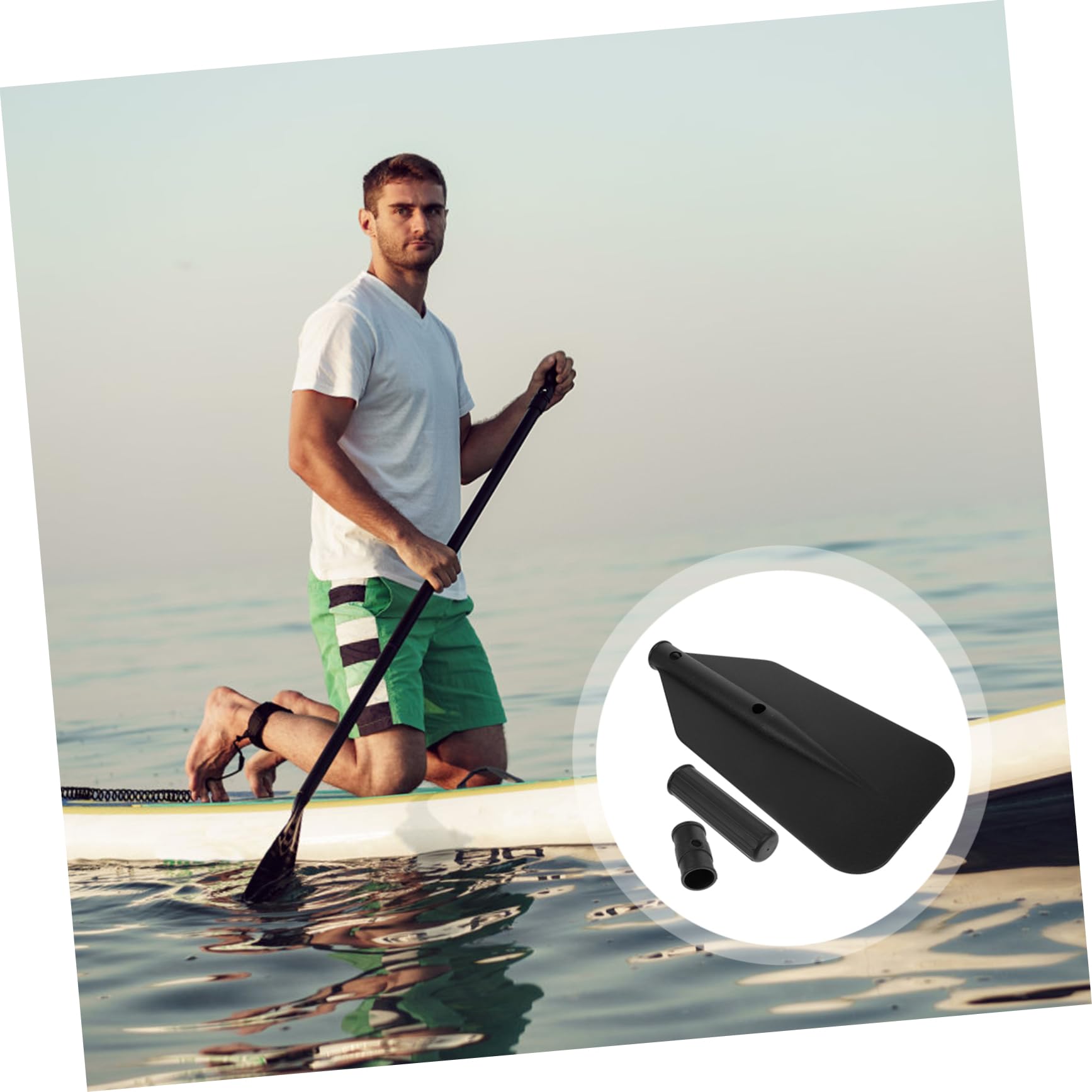 INOOMP Fishing Kayak Paddle 3pcs Paddle Set Telescopic Floating for Canoe Pontoon Surfboard