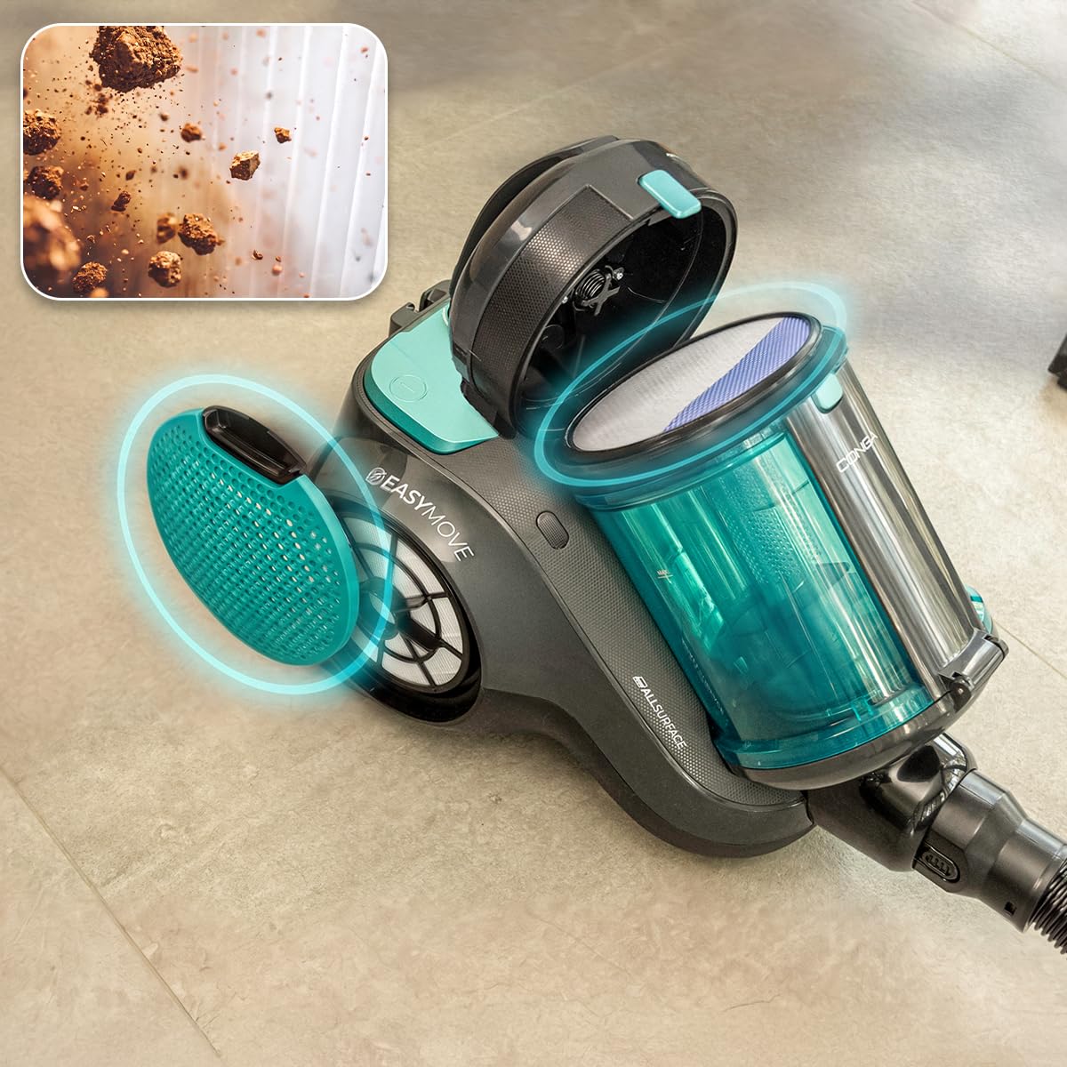 Cecotec Aspirateur Traîneau avec Sac Conga Rockstar Cyclonic Powerbag, 900W