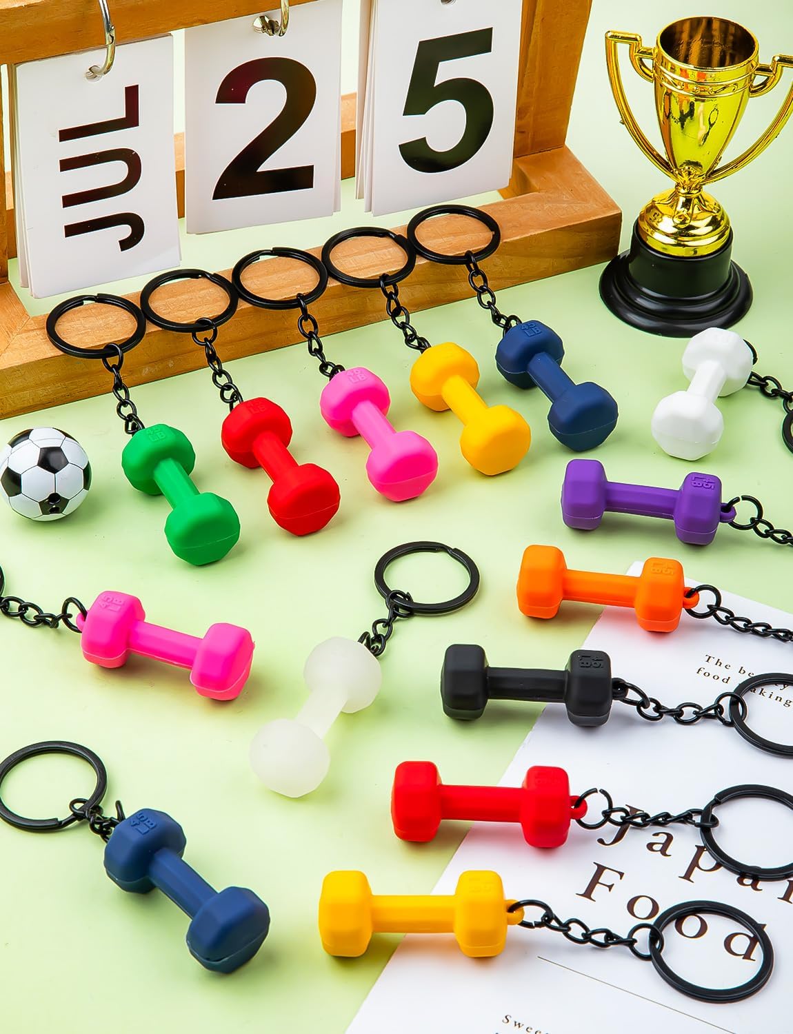 14/28Pcs Mini Dumbbell Keychains Fitness Keychain Fitness Gifts
