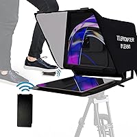 Vista 1 de Teleprompter 5.0 12" Compatible con iPad, tableta, smartphone y cámara DSLR, control remoto o aplicación, compatible con Android e iOS, ideal