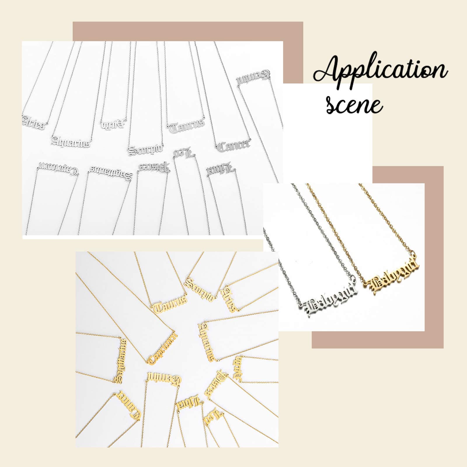Connettori Unicraftale 24pz 12 Stile 201 Collegamenti In Acciaio Inox Zodiac Link Connettori Costellazioni Pendenti Fascino Del Connettore Dei Monili 1 2mm Collana A Doppio Foro Pendente Per La Creaz