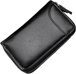 Unisex Genuine Leather Wallet with Zipper | RFID Blocking Card Holder Zipper Wallet (Black)-picture-55