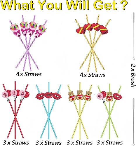 Miniatura 4 de 24 popotes de fiesta de boda, regalos para los amantes de la fiesta, popotes reutilizables, regalos de fiesta, decoración del día de la madre,