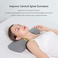 Vista 6 de Almohadas Cervicales para Alivio del Dolor al Dormir, Almohada de Soporte de Cuello de Espuma Viscoelástica y Respaldo de Cuello para Alivio