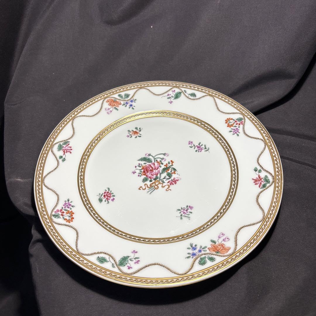 リモージュ 手描き 皿 24.5センチプレート 4枚セット アンティーク