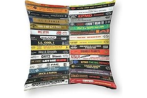 Old 80s 90s Hip Hop Tapes Decorative Pillow Cover