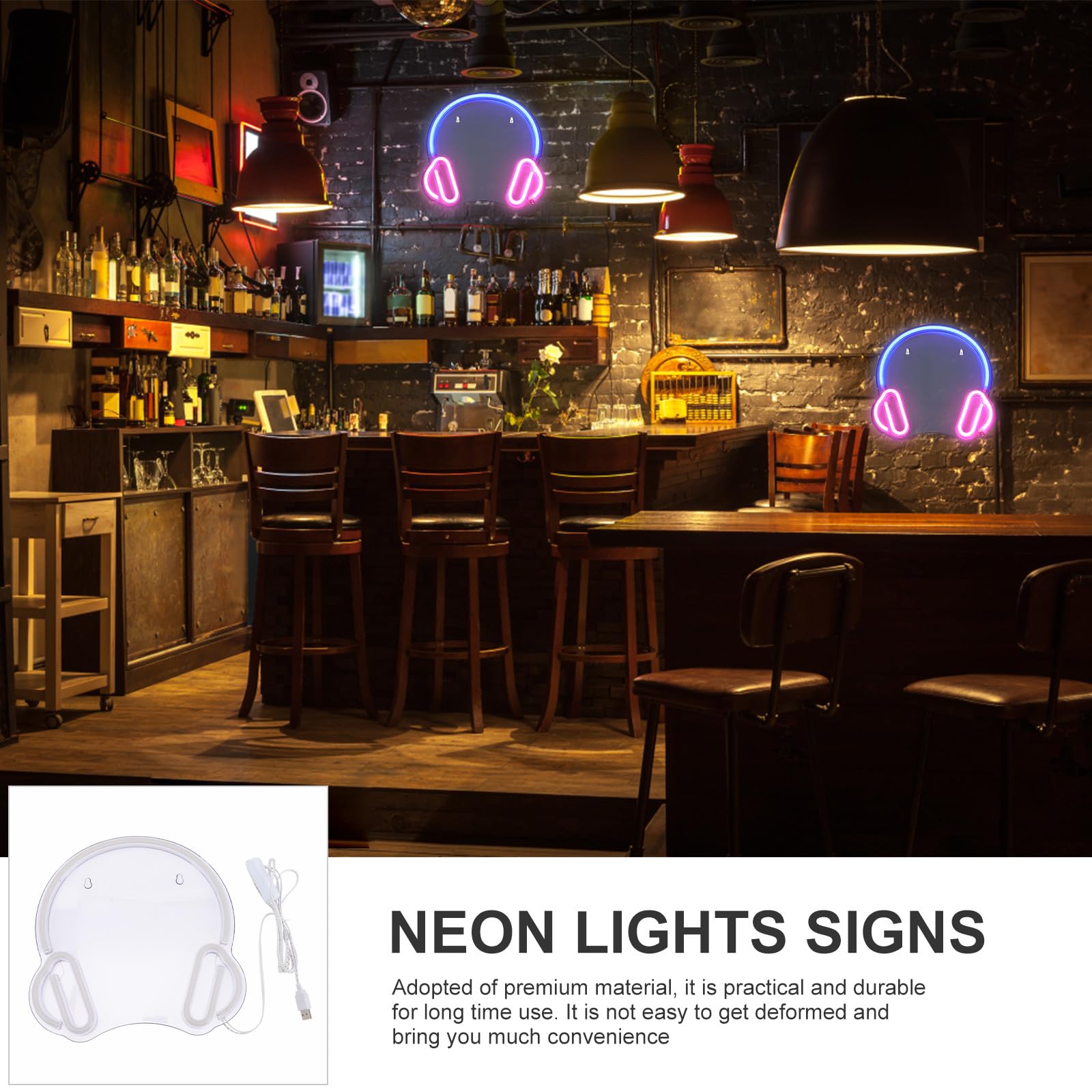 POPETPOP LED Neonschild mit USB Betrieb und Klarem Licht Dekoratives Acryl Leuchtschild für Gaming Zimmer und Raumdekoration als Atmosphärebeleuchtung