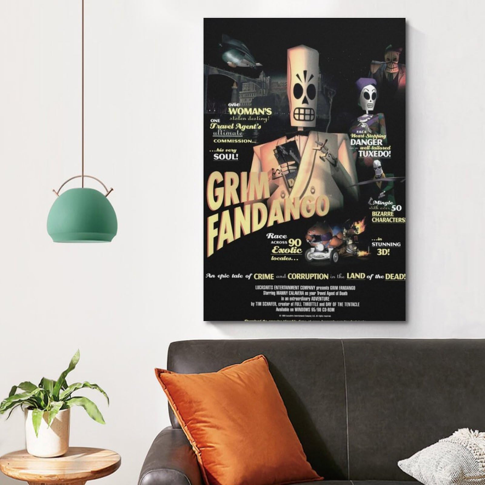 Poster De Voyage Grim Fandango Sur Toile - Décoration Murale Pour Salon