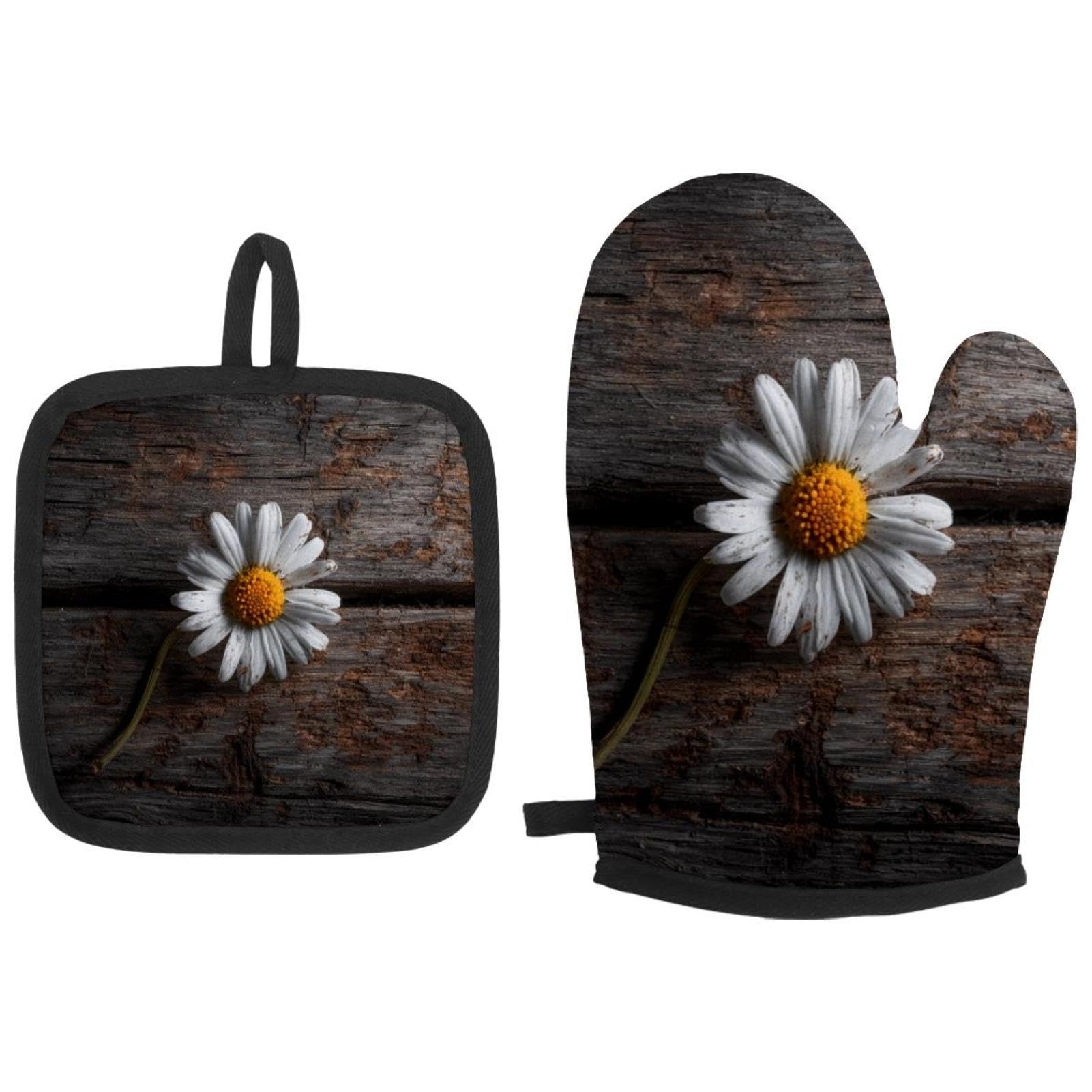 Lot de 3 maniques pour la maison cuisine pâtisserie barbecue bois