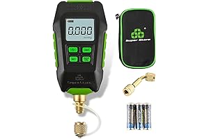 Digital Vacuum Gauge with Buzzer Alarm- 1/4 SAE Extension Connector Fitting
