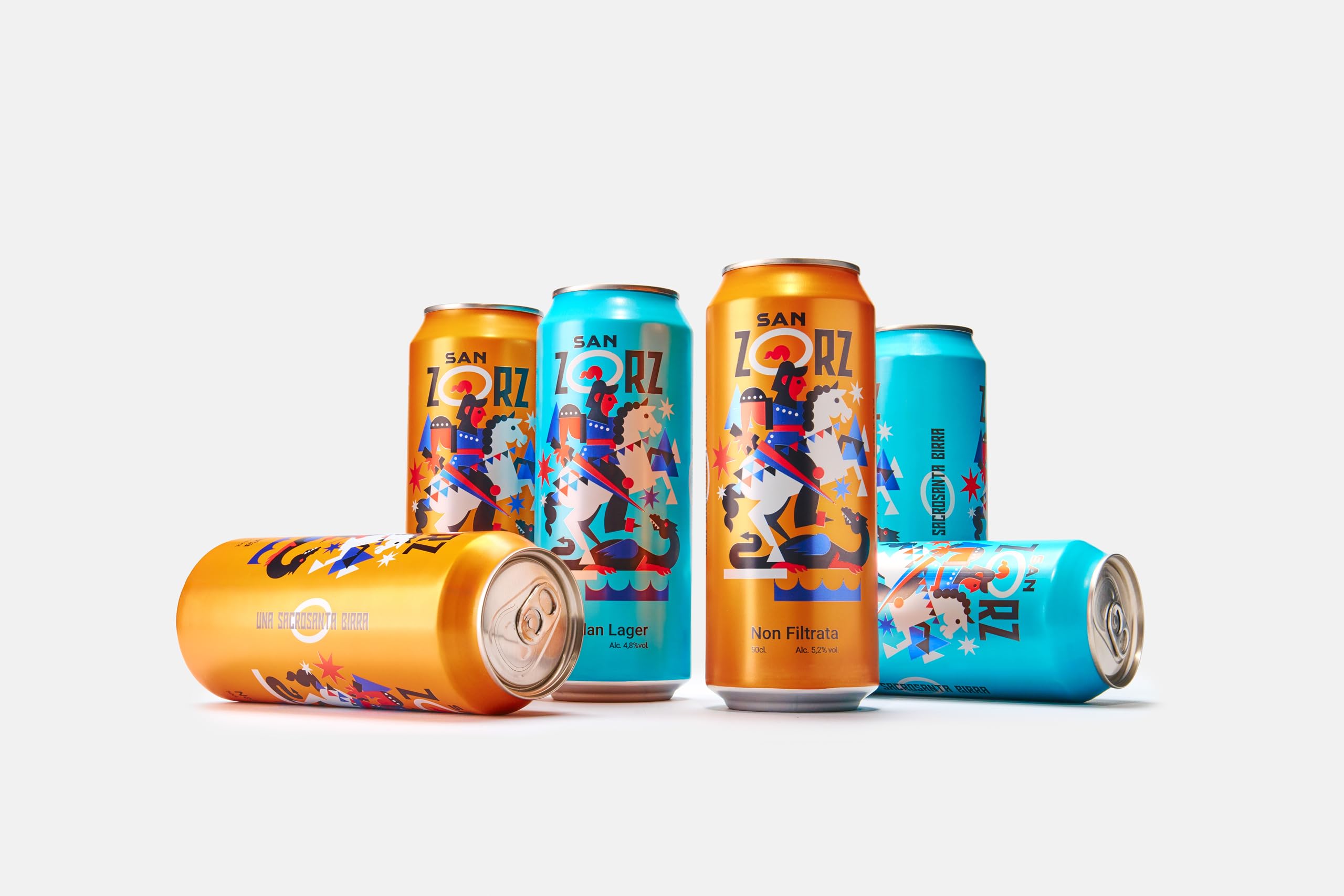 SAN ZORZ, Birra Furlan Lager, 24 Lattine da 50 cl, Birra Friulana dal Gusto Fresco ed Equilibrato, Vol. 4,8%