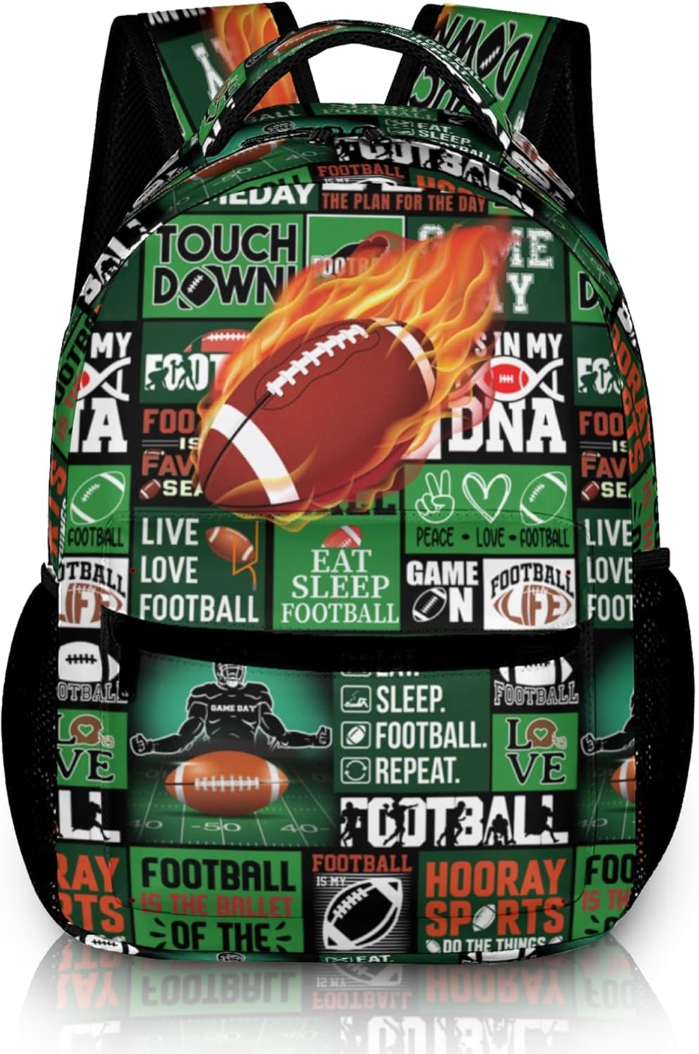 Football Backpack for Boys Girls, Elementary Middle High School Bookbags for Teen Kids, Travel Laptop Backpack for College Students Women Men Durable Lightweight School Bags, 17 Inch Large Back Packs