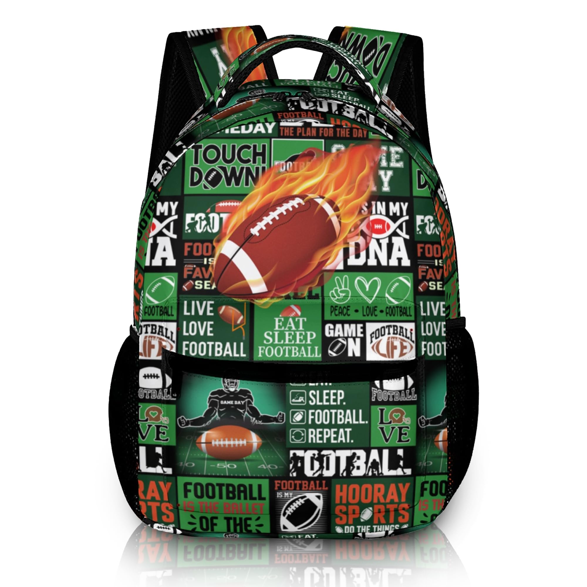 Football Backpack for Boys Girls, Elementary Middle High School Bookbags for Teen Kids, Travel Laptop Backpack for College Students Women Men Durable