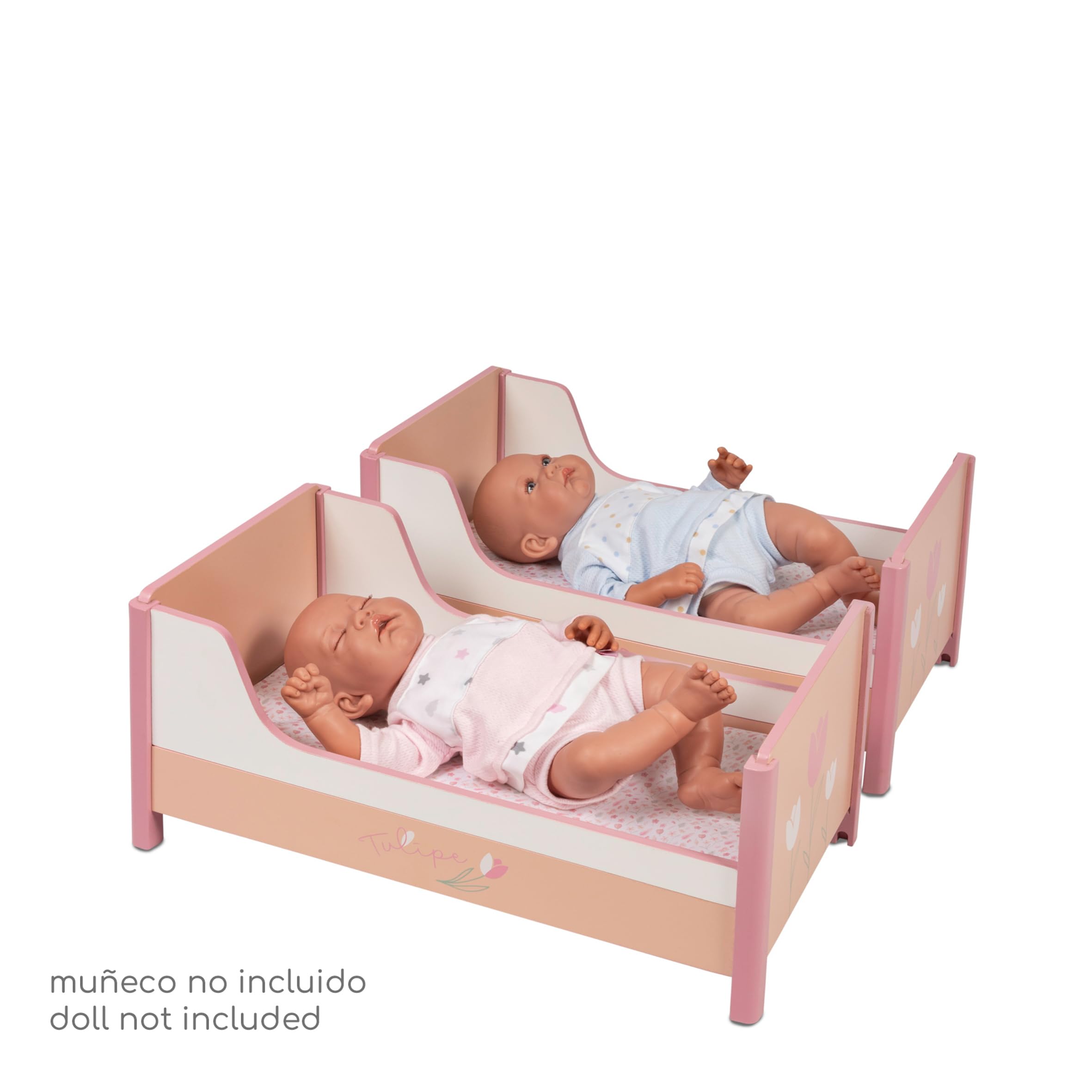 DE CUEVAS TOYS- Litera Madera Muñecas, Color Rosa, Grande (54274)