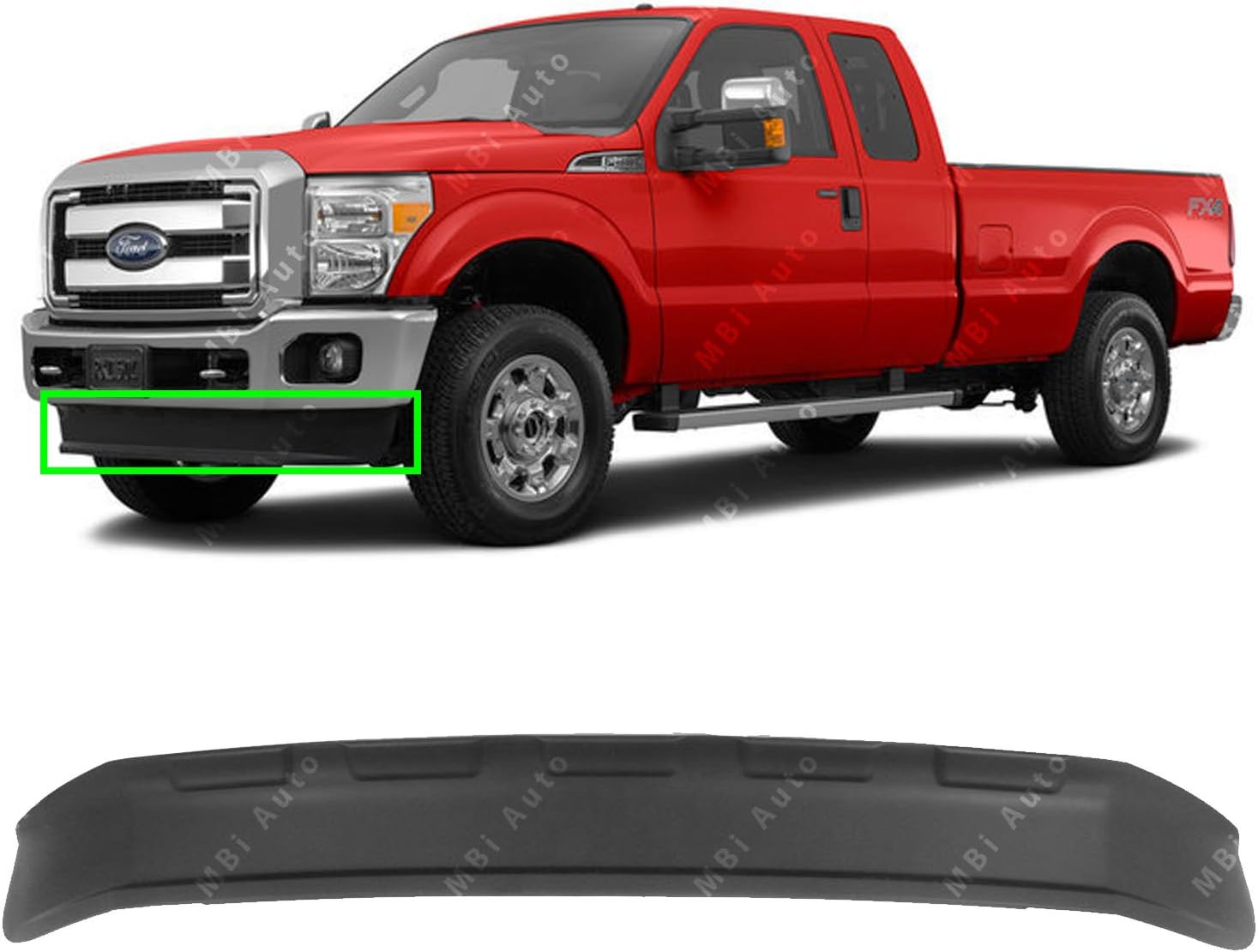 MBI AUTO - Front Bumper Lower Valance Air Deflector for 2011-2016 Ford F250 F350 Super Duty 4x4 11-16, FO1095242