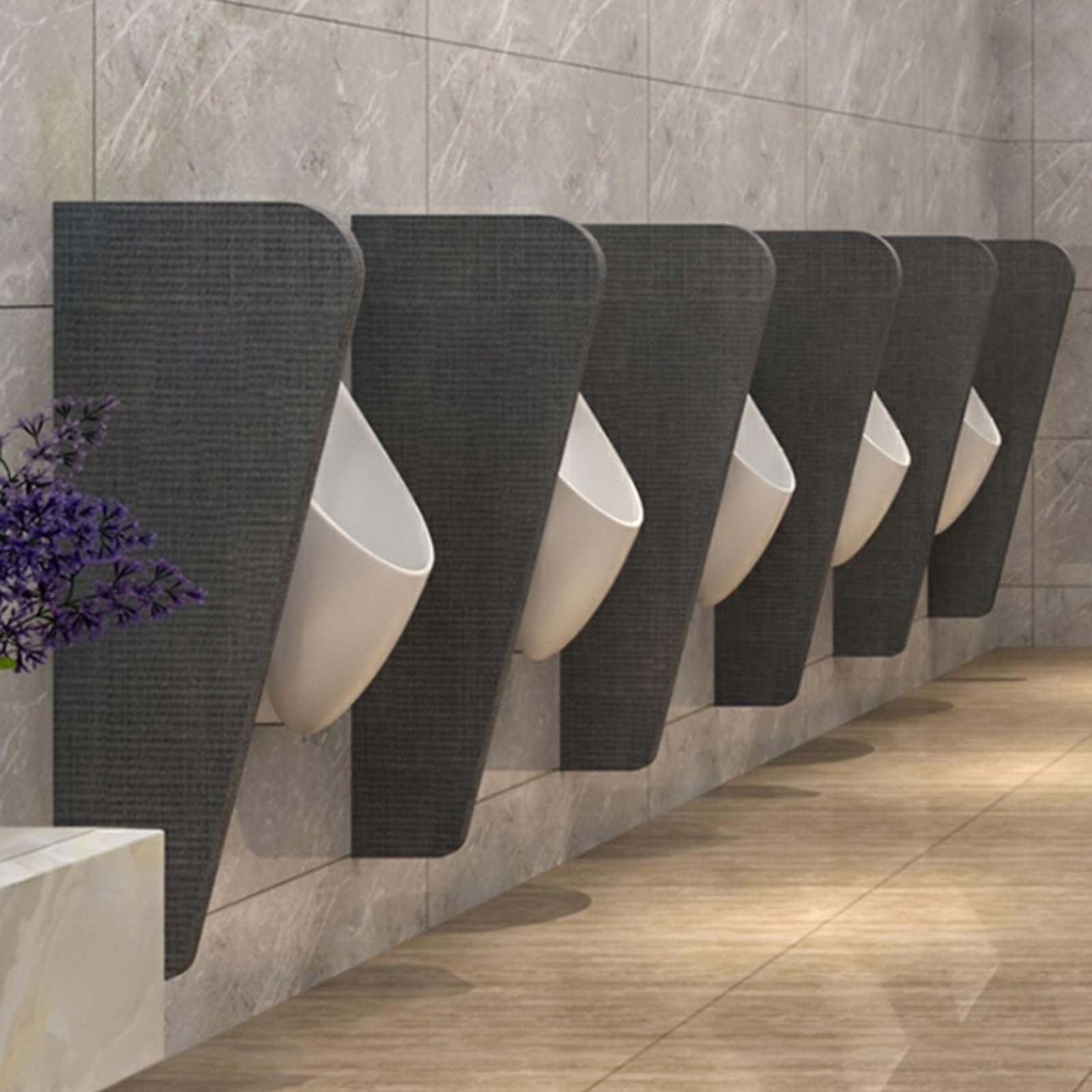 Divisor de madera para orinario de pared para privacidad de hombres en escuelas y restaurantes