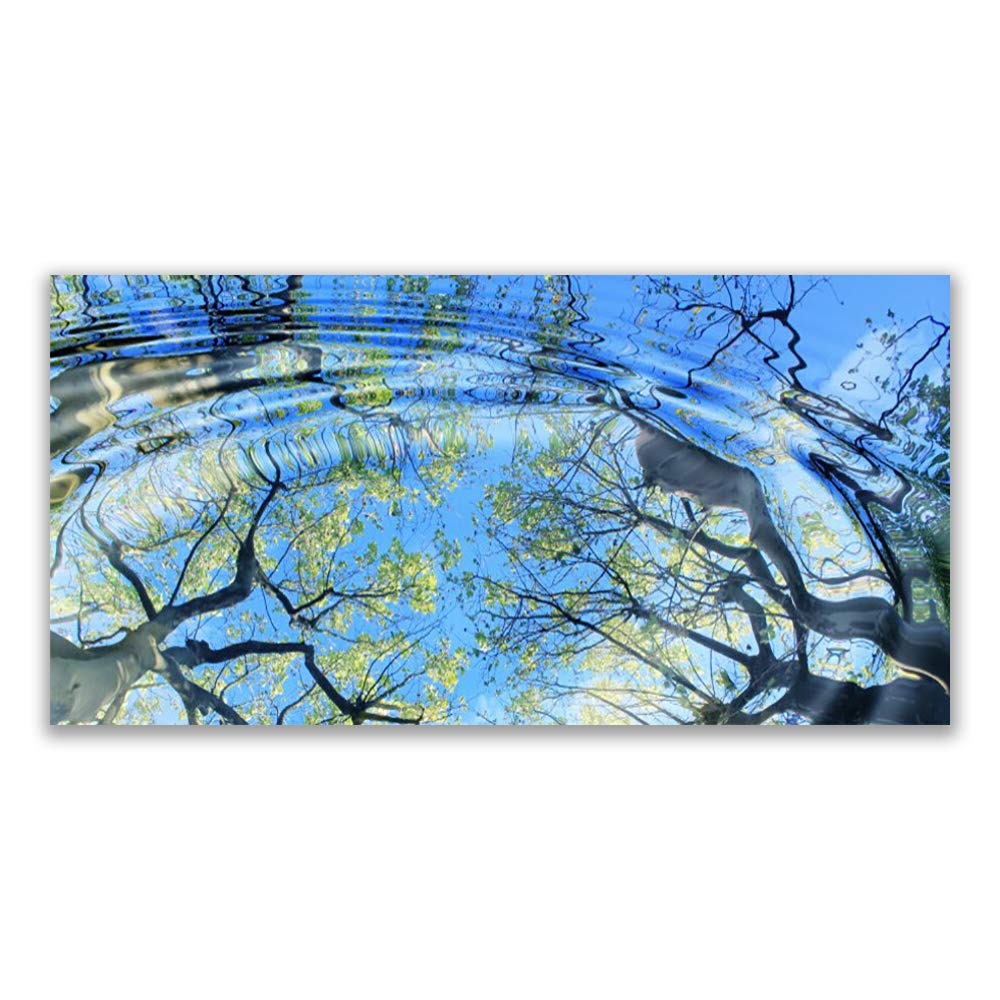 Décoration murale en verre trempé 140x70cm pour salon moderne Tulup