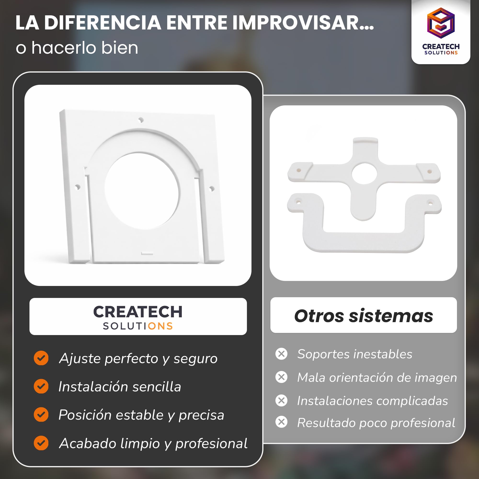 Soporte Para Proyector Compatible con Samsung Freestyle 1-2-3/ Soporte Pared y Techo Para Proyector/ Estante Para Modelo Freestyle 1-2-3 Pared o Techo 1 Unidad Freestyle Cuadrado (Blanco)