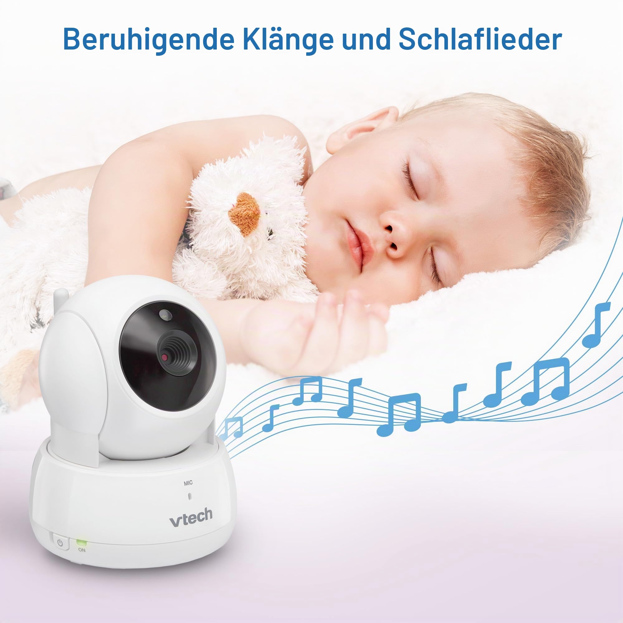 Vtech VM924 Babyphone mit Kamera 5 Zoll Video Baby Monitor, 31 Stunden Akkulaufzeit Babyfon mit Kamera 300m Reichweite HD Nachtsicht 2-Way Talk Temperatursensor