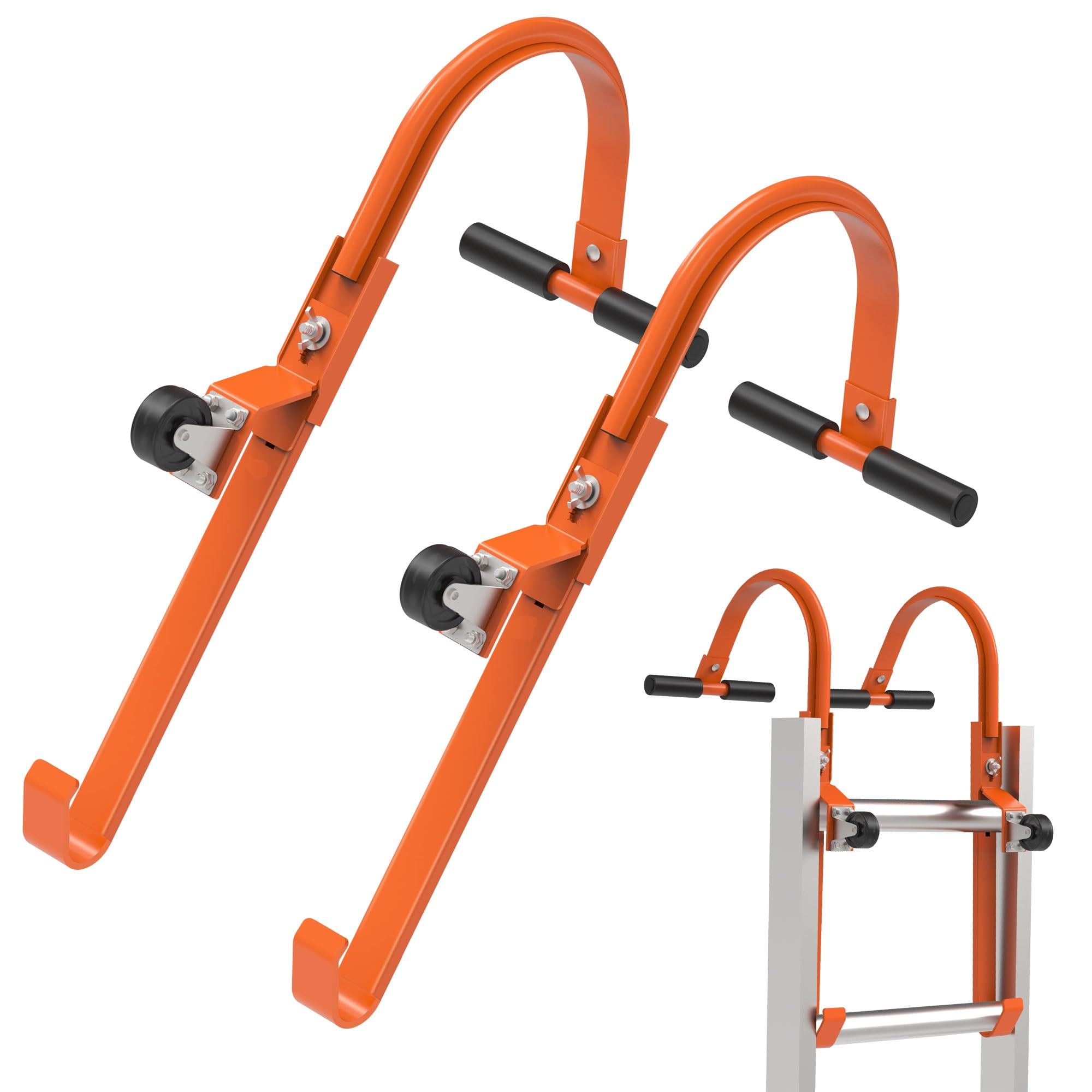 Leiter-Stabilitätsanker – Mit 60 Cm & 90 Cm Gurt, Aluminium, Für Dach & Sparren, Ohne Bohren, Rutschfest