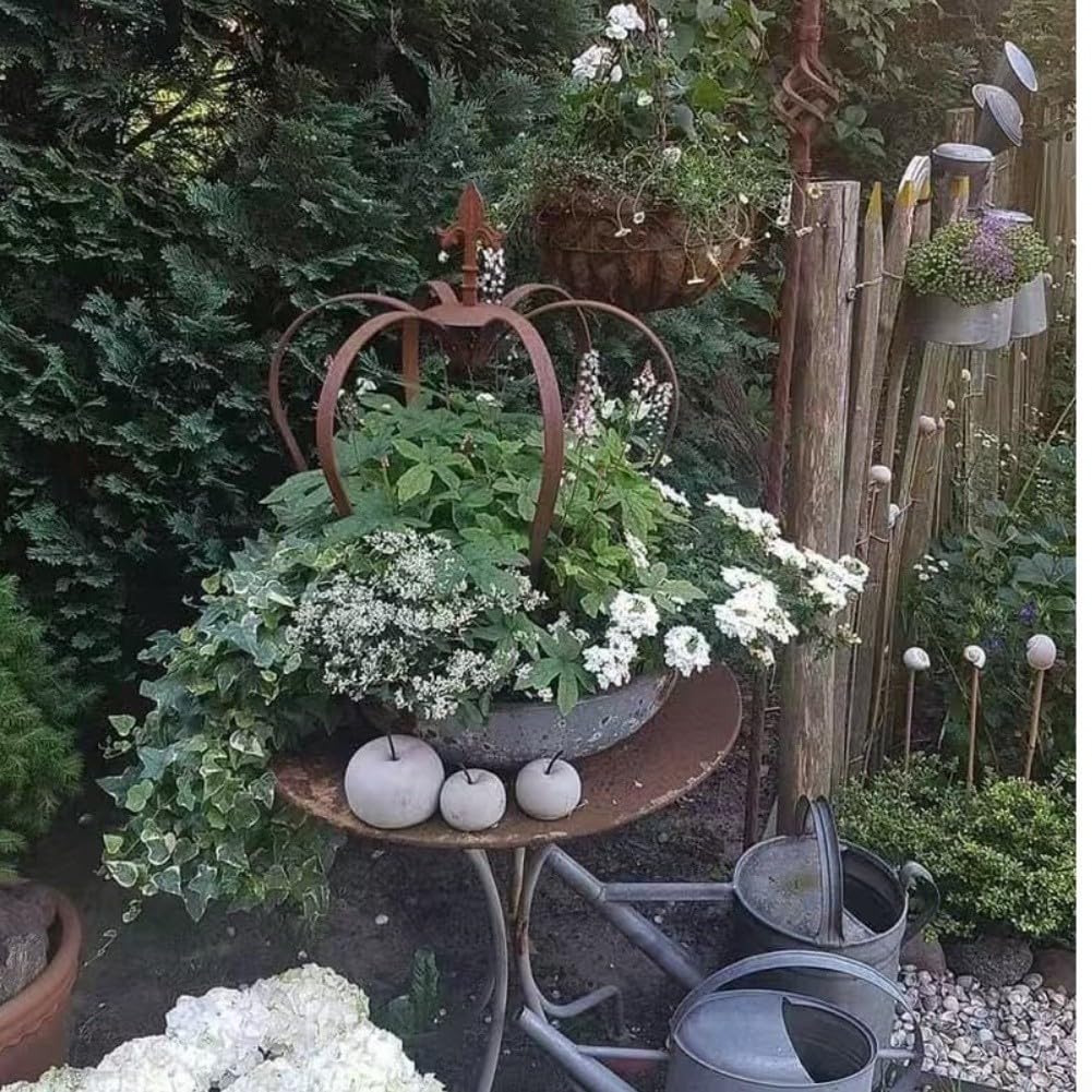 Portavasi in Ferro per antico 22cm per Giardino Decorativo Portavasi