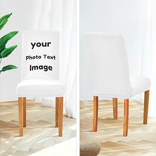 Miniatura 5 de S Husky Juego de 4 fundas para sillas de comedor personalizadas, extraíbles y lavables, para comedor, decoración del hogar