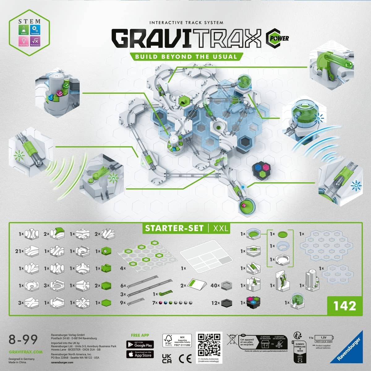 Ravensburger GraviTrax Power Starter Set XXL - Gravity & Magnetic Marble Game - Challenging STEM Toy for Kids - Brain-Building, Educational Gift - Critical Thinking & Problem Solving - Age 8