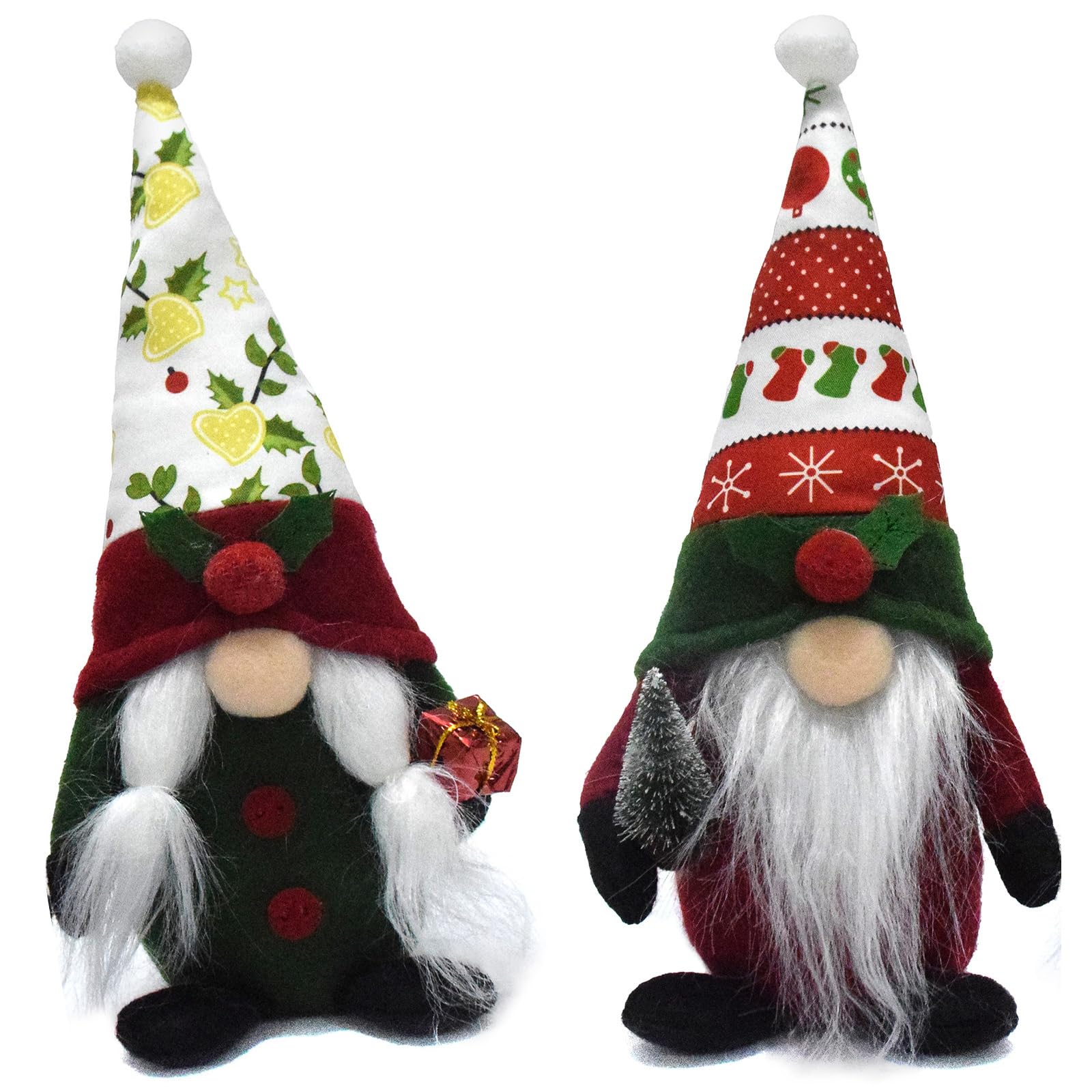 Yhplxyuus Of 2 Seasonal Gnomes Dolls Ornament Christmas Decoration for Home and Festival Tabletop Decoration Ornament