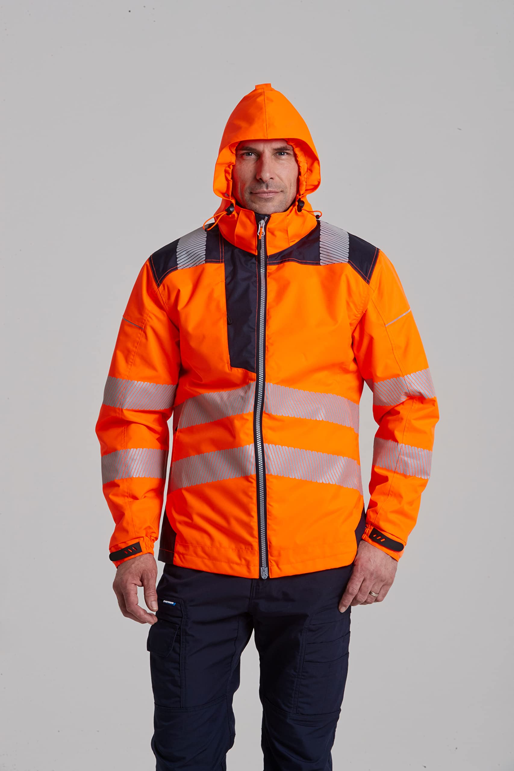 Portwest T400 Kurtka robocza PW3 Elementy Odblaskowe Elastyczna Konstrukcja | Pomarańczowy/Czarny, 3XL, EN ISO 20471 Klasa 3, EN 342, Długi Rękaw, 300D Oxford, Wodoodporność, Tkanina Wypełniająca, Zima