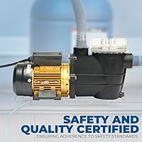 Vista 5 de XtremepowerUS 3/4HP 2,400GPH Bomba de alta flujo para estanque autocebante DIY para bomba de piscina sobre el suelo con cesta filtrante de 1.5" NPT