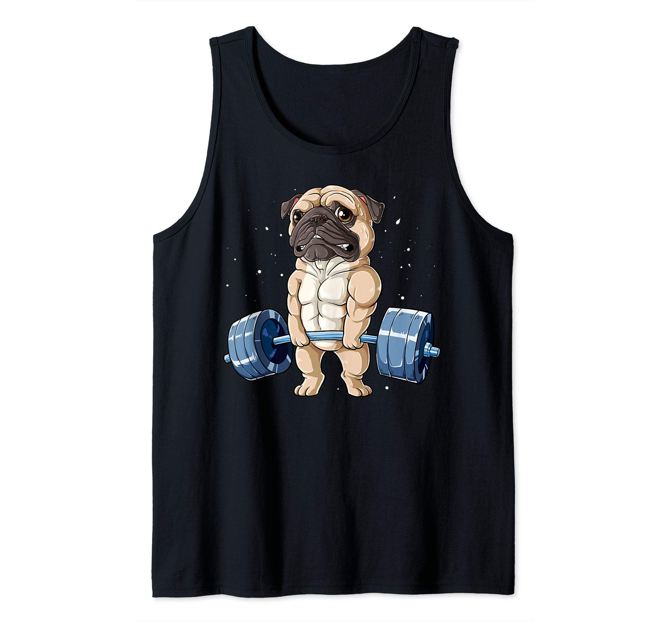 Pug DU ClothingPug Weightlifting Funny Deadlift Men Fitness Gym Workout Tee Tank TopOEKO-TEX STANDARD 100