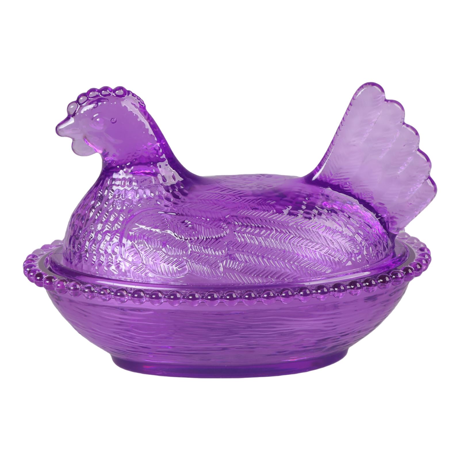 Piceioep Hen on Nest Candy with Lid Trinket Box Easter Birthday Anniversary and Housewarmings Celebration Hen on Nest Candy Jar with Lid Desk Decors