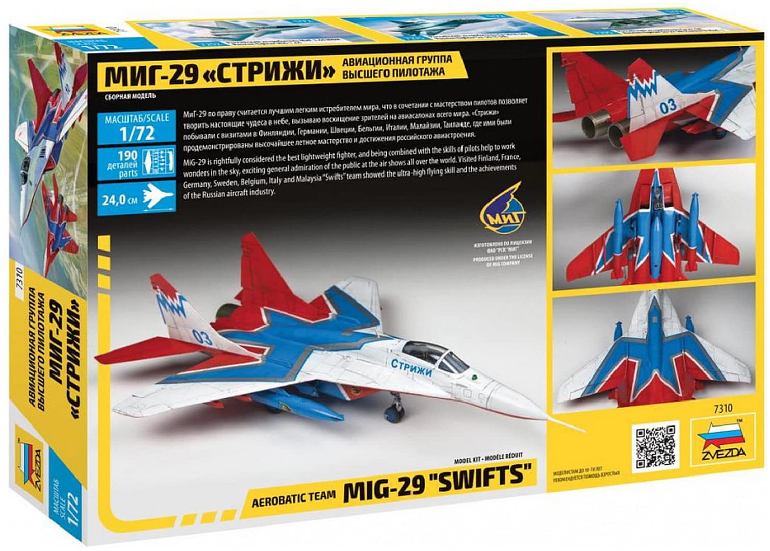 Amazon | ズベズダ 1/72 ロシア空軍 MiG-29 Swifts プラモデル ZV7310