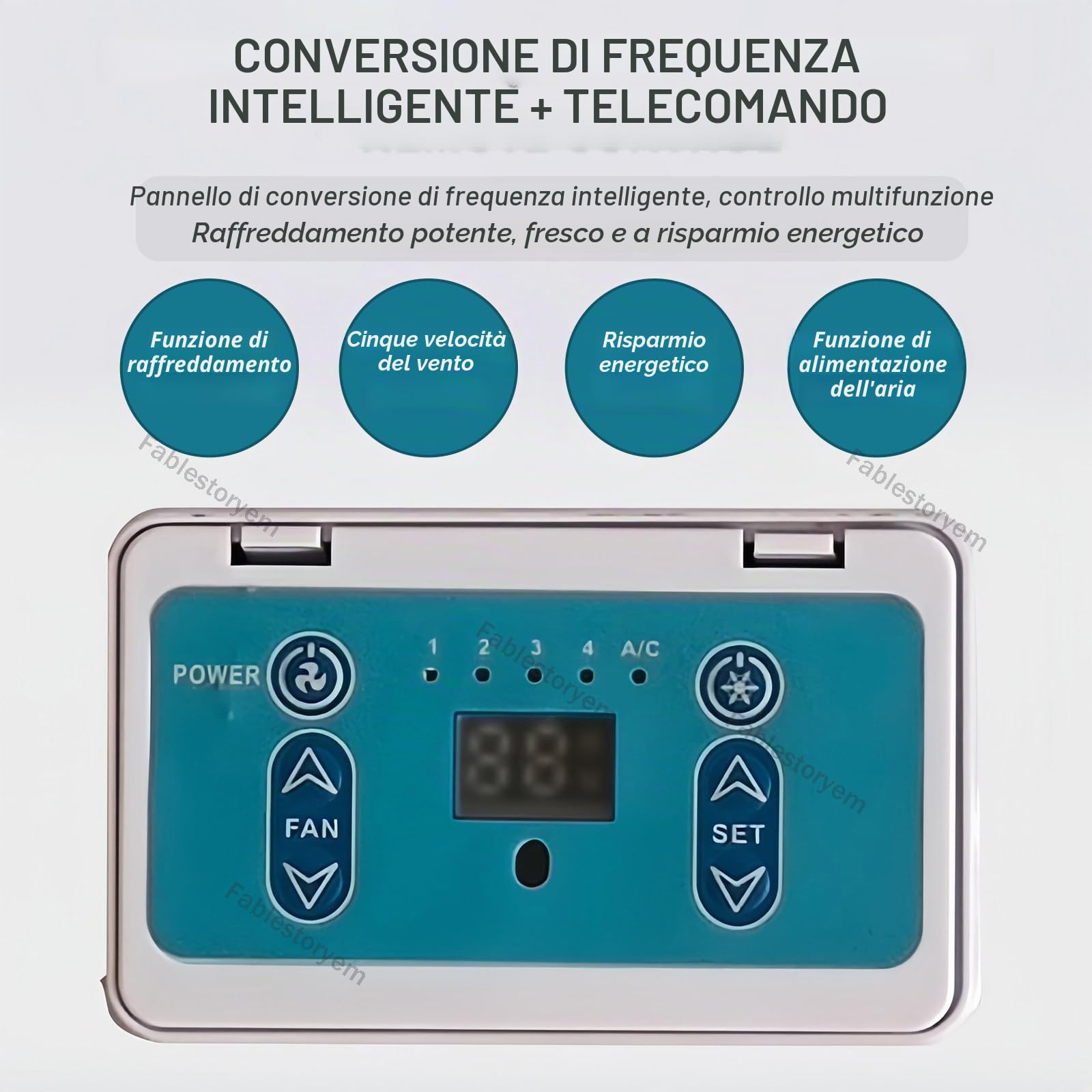 Condizionatore d'aria DC portatile per camper e camion - Leggero, facile da installare, soluzione di raffreddamento ad alta efficienza energetica