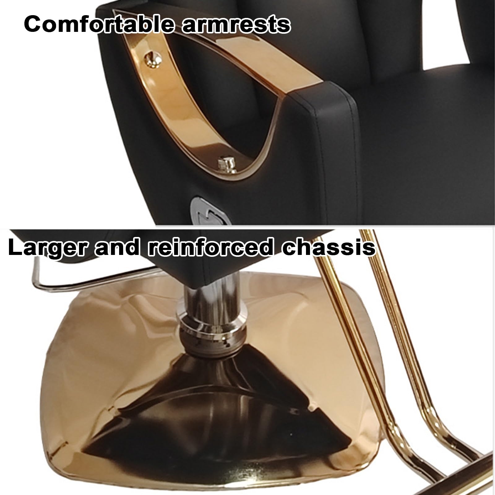 Sillones de peluquería, sillón reclinable para estilistas: Altura Ajustable, rotación de 360°, Cuero sintético con Espuma de Alta Densidad, reposapiés, Ideal para barberías y spas (Gris).