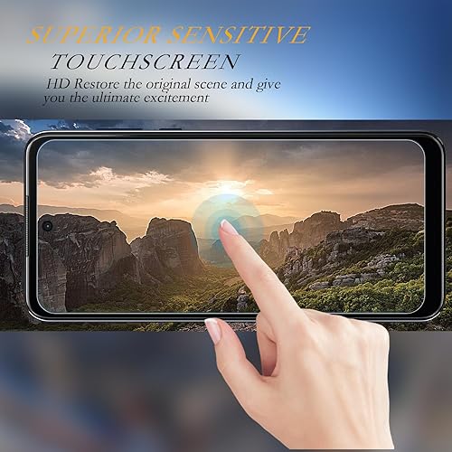 Miniatura 4 de Paquete de 3 protectores de pantalla para Moto G Play 2023, película protectora de vidrio templado, dureza 9H, antiarañazos, sin burbujas, claridad