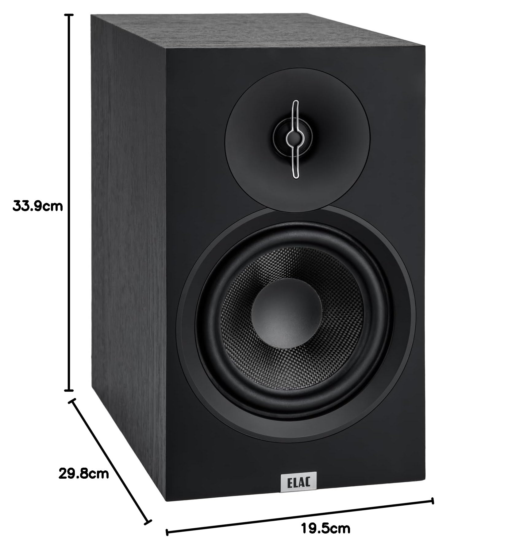 ELAC Debut B6.3 Regal-Lautsprecher – Ideal für die Musikwiedergabe über Ihre Stereoanlage auch als Teil eines 5.1 Surround-Systems, legendärer Klang, edles Design – 2 Lautsprecher passiv