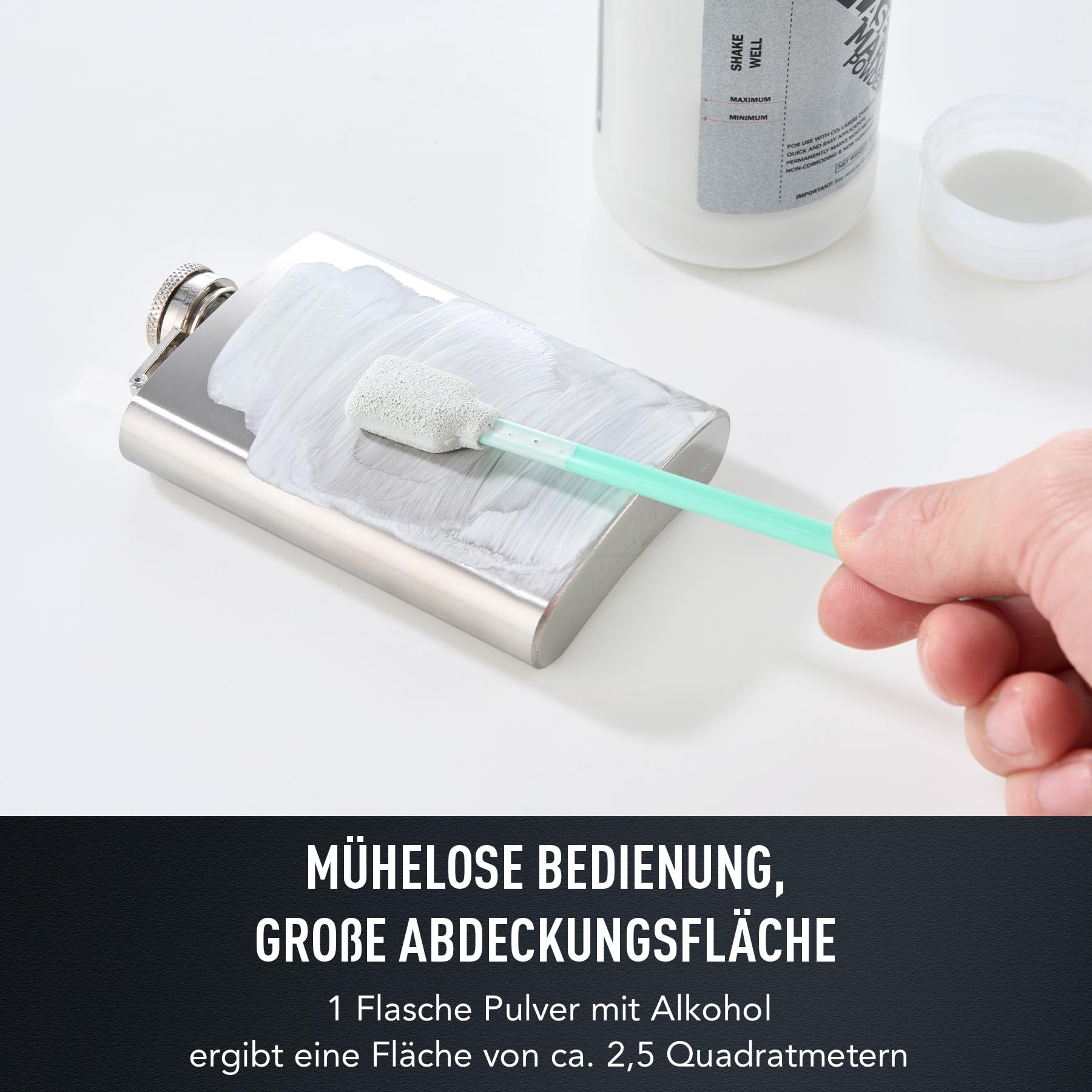 OMTech Proszek do znakowania metali, maszyny do grawerowania laserowego CO2, proszek do znakowania laserowego, oznaczania metalu, laser CO2