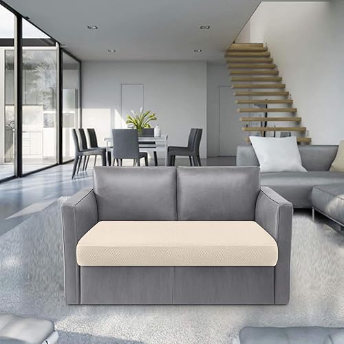 Miniatura 2 de Granbest Fundas de cojín gruesas y duraderas para sofá de sofá, protector de muebles para cojines individuales (cojín de sofá biplaza, beige)