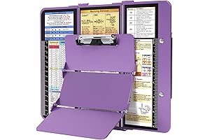 Foldable Nursing Clipboard with Medical Charts for Enhanced Organization