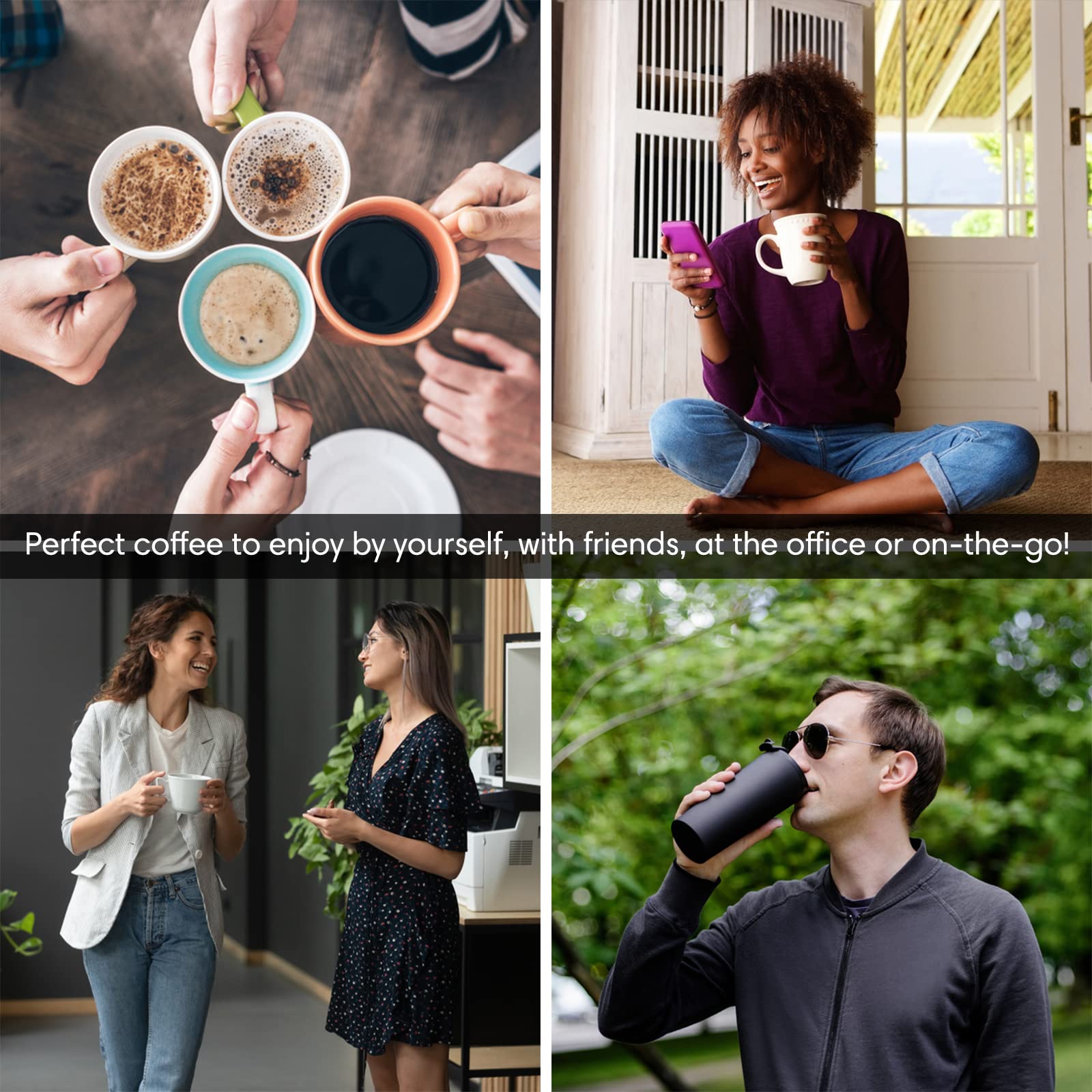 Coffee Maker with Milk Frother, 2 in 1 Single Serve Coffee Machine