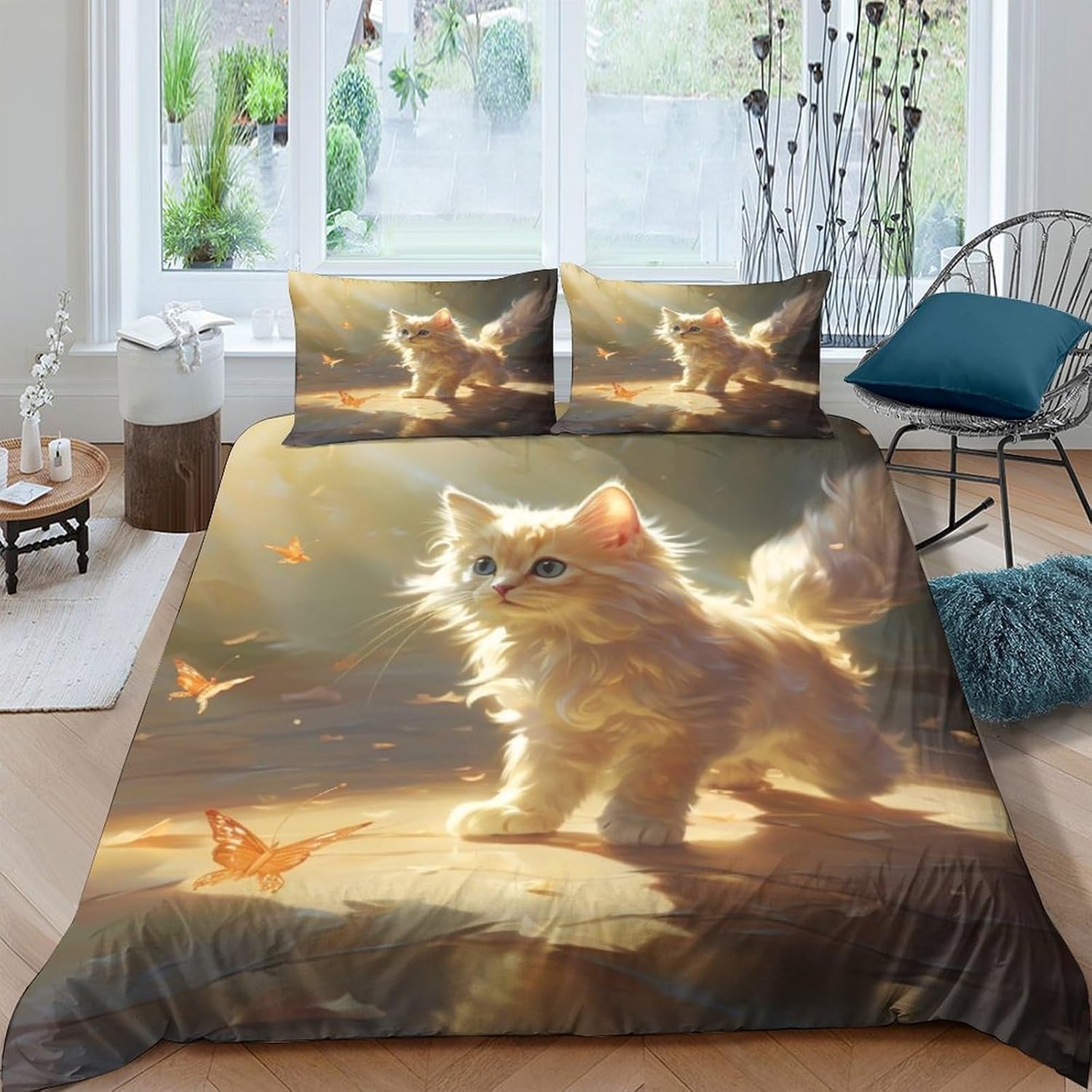 Housse de couette chat imprimé 3D pour transformer la chambre des enfants