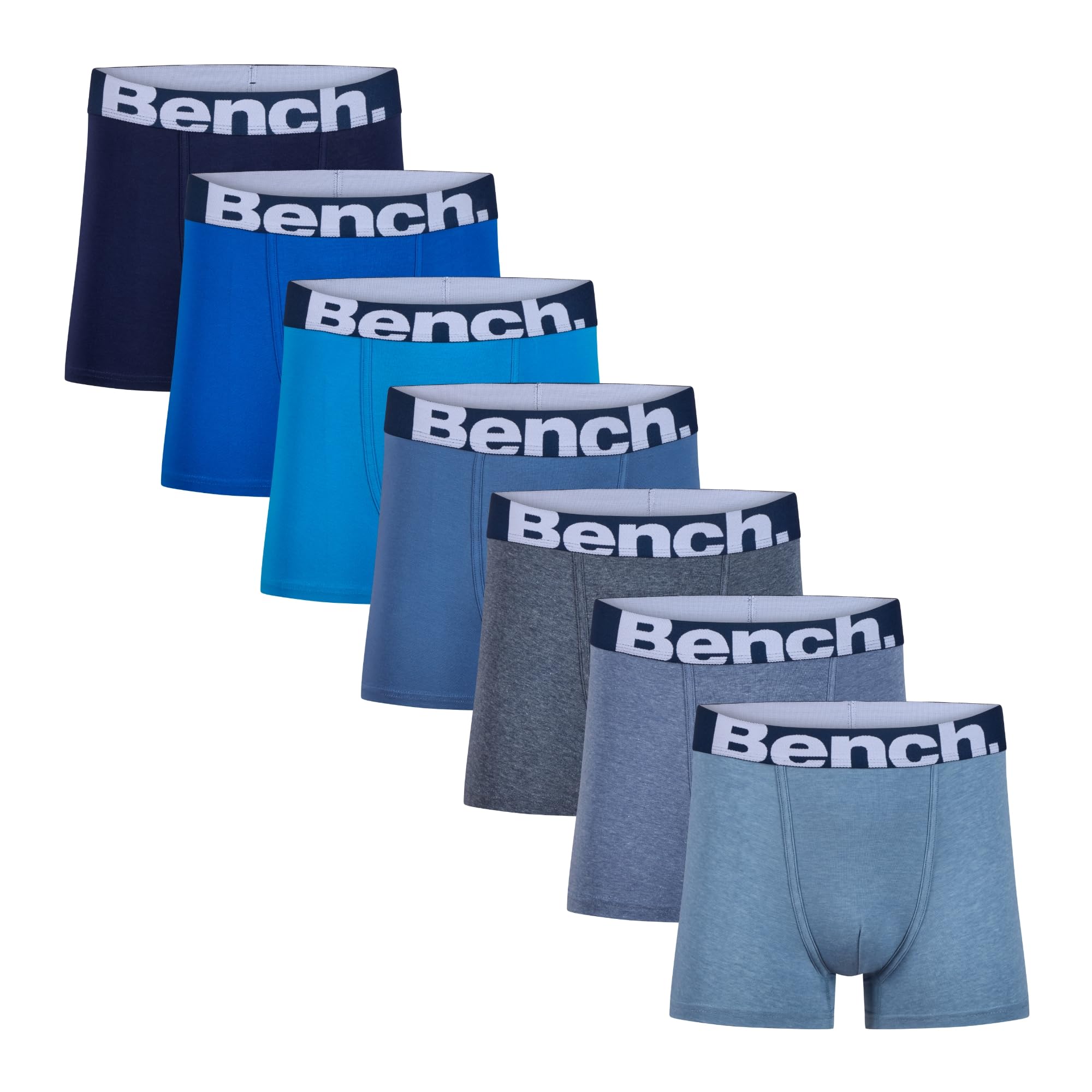 Bench Men's Keating Boxer Shorts Multipack, Blue/Grey Mix