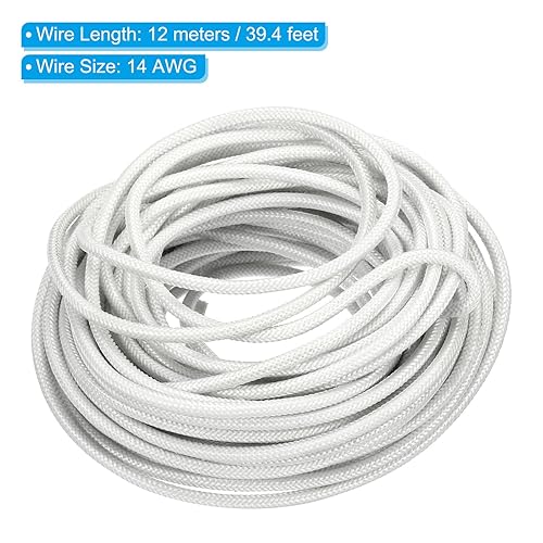 Miniatura 8 de PATIKIL Cable electrónico de 17 AWG de 39.4 pies, aislado, resistente a altas temperaturas, cable de silicona flexible eléctrico para calentador de