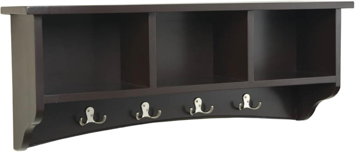 Alaterre Shaker Cottage Coat-Racks, FURNITURE, Chocolate